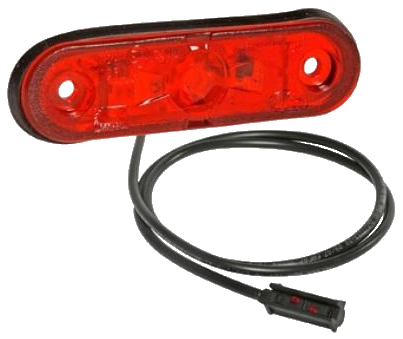 Aspock. 31-7200-067 Фонарь габаритный красный диодный с кабелем 0,5м (свободные концы)