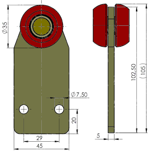 SPR83006R8 Ролик сдвижной боковой стойки