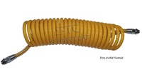 Шланг пневматический спиральный подключения прицепа желтый M16x1 5mm M16x1 5mm 5,5метра