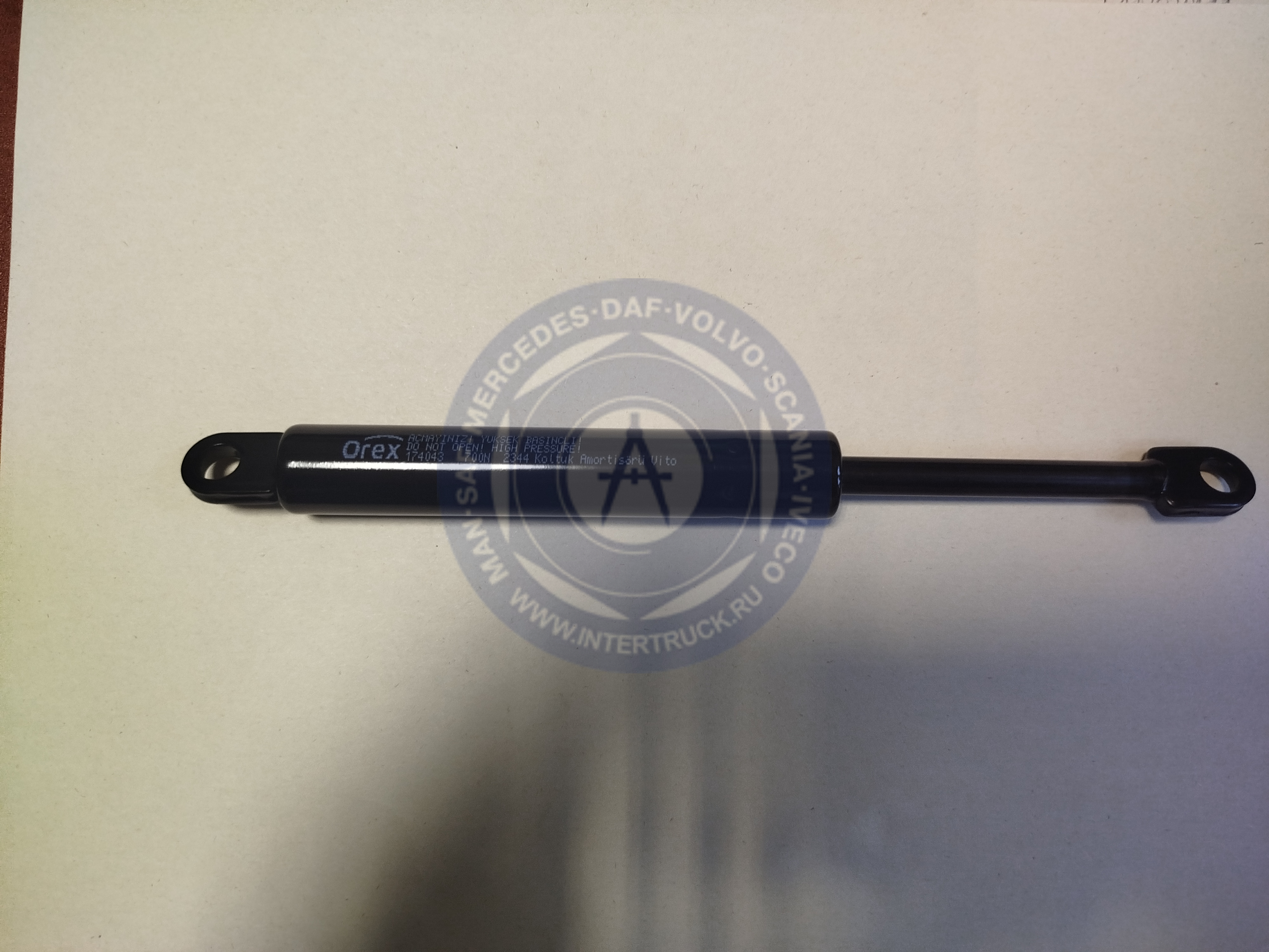 OREX. OR174043 Упор газовый сдвижной крыши 700N, L 205,5 h 60 ( Stabilus 084034)