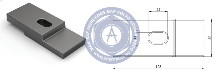 NEVPA. 1530110020 Пластина крепление корзины 153-01-10-020