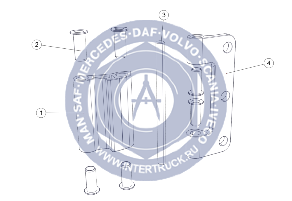 WIELTON. W301375 Петля шарнирная ворот комплект WIELTON W301375