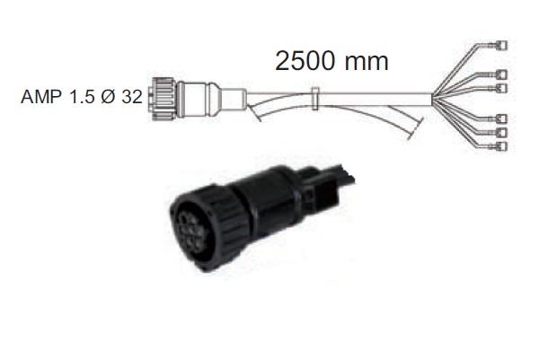 D11628 Байнетное соединение с кабелем 2500mm
